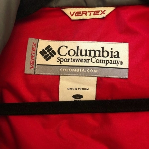 EUC MENS Columbia Vertex Winter Jacket Red/Gray. Size Large. - Picture 6 of 7